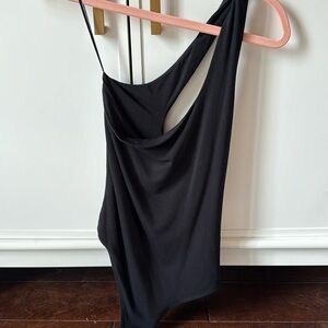 off the shoulder black bodysuit